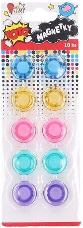 Magnetky barevné 20mm set 10ks na kartě