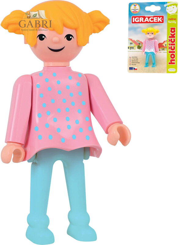 EFKO IGRÁČEK Holčička rodina figurka kloubová na kartě