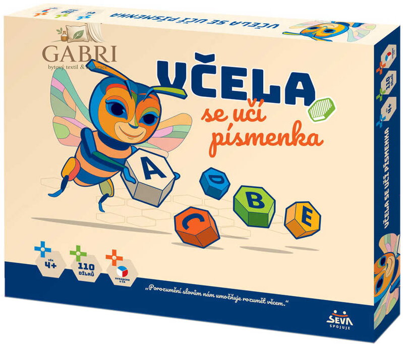 SEVA Mozaika Včela se učí písmenka plastová STAVEBNICE 110 dílků