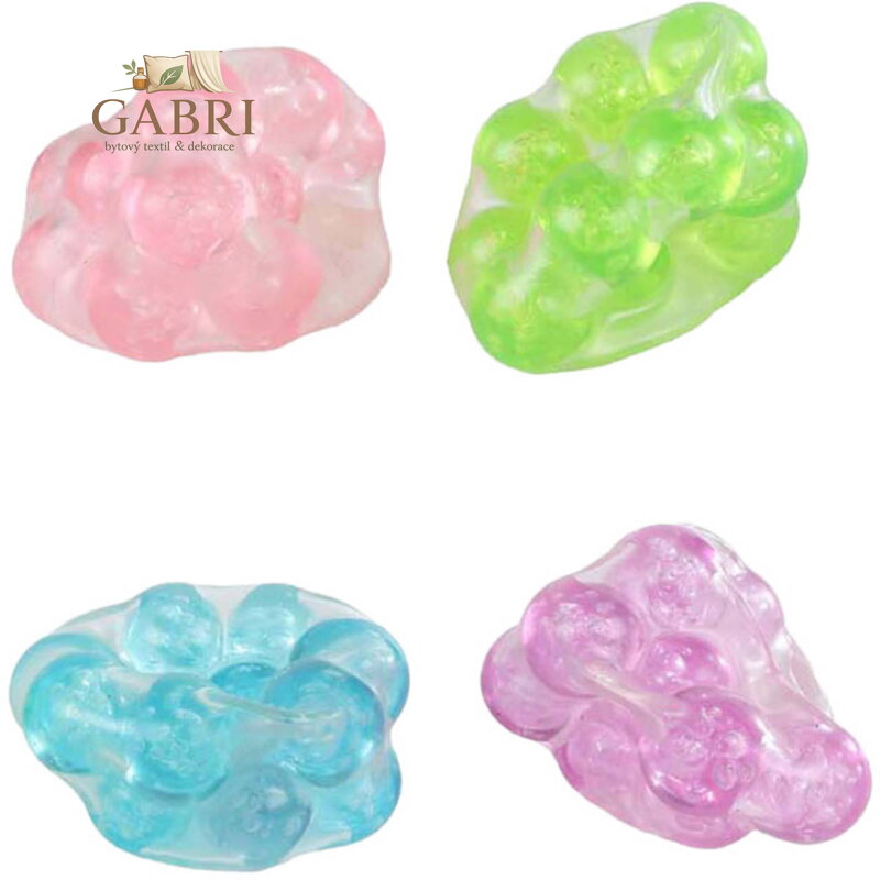 Míček antistresový mačkací s křupajícími kuličkami 4 barvy