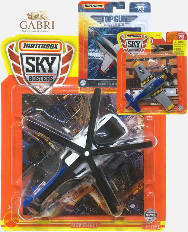 MATTEL Matchbox Letadlo kovové Sky Busters různé druhy na kartě