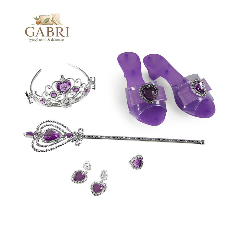 KARNEVAL Sada princezna se střevíčky fialová