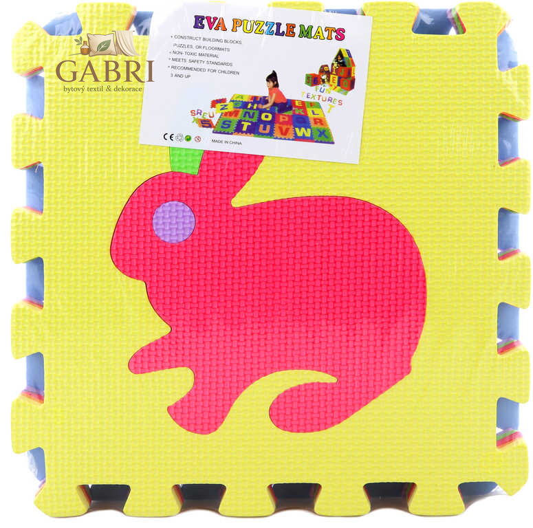 Měkké bloky Zvířátka B 9ks pěnový koberec baby vkládací puzzle podložka na zem