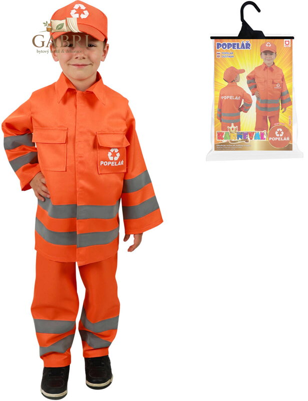 KARNEVAL Šaty Popelář (116-128cm) 6-8 let *KOSTÝM*