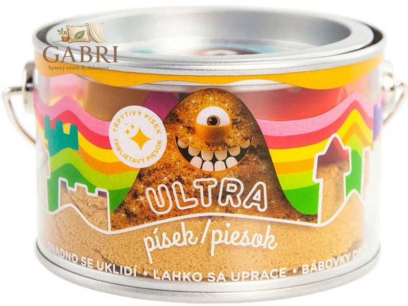 EP Line Ultra písek kinetický magický 200g zlatý s glitry s formičkami v plechovce