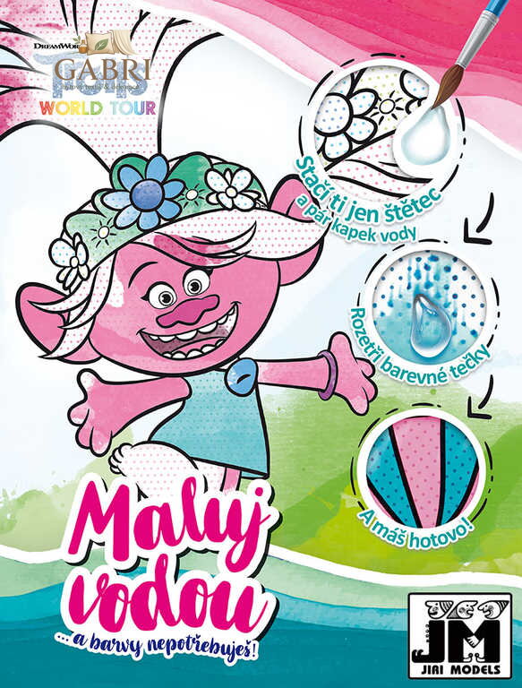 JIRI MODELS Maluj vodou Trollové 2 omalovánky