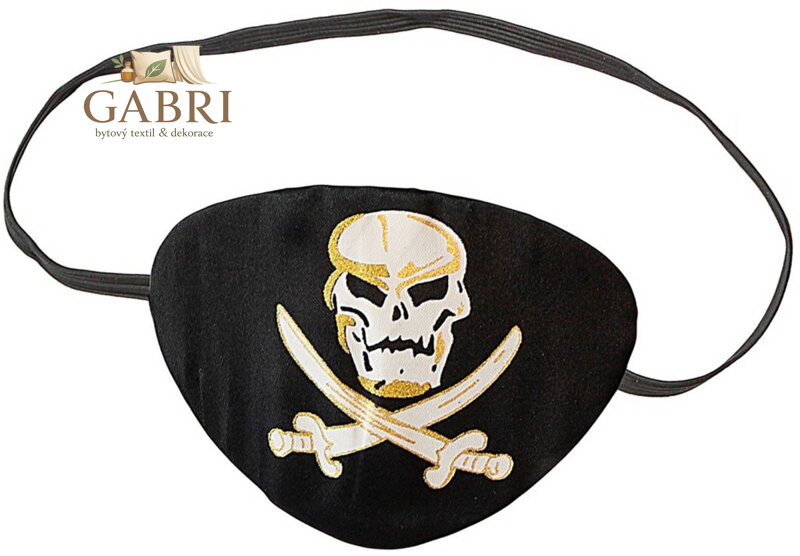 KARNEVAL Páska pirátská klapka přes oko *KARNEVALOVÝ DOPLNĚK*