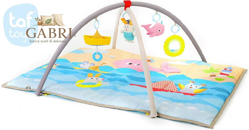 TAF TOYS Baby deka moře hrací koberec s hrazdou s aktivitami pro miminko
