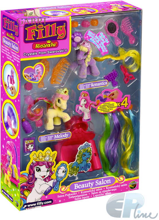 EP line Filly Royale Kosmetický salón kadeřnický set 2 koníci s doplňky plast