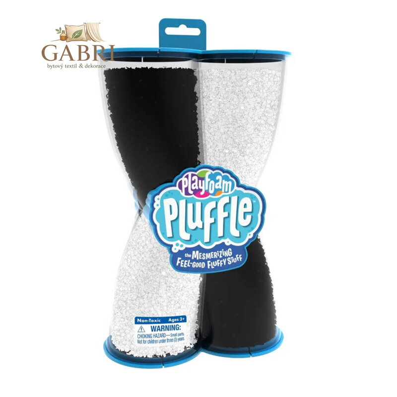 PlayFoam pěnová kuličková modelína Pluffle černá a bílá barva kuličky