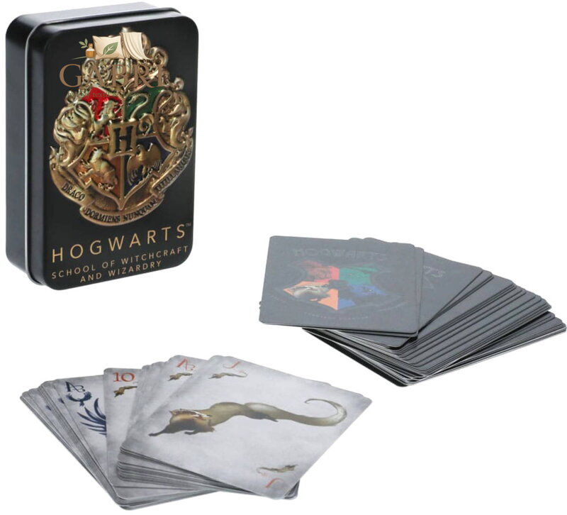 Hra karty hrací Harry Potter Bradavice v plechové krabičce dárkové balení