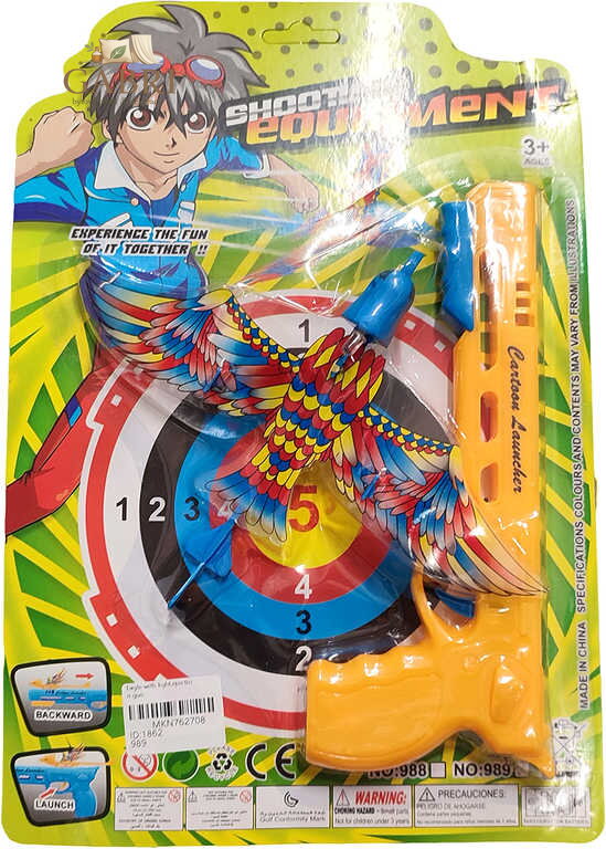 Orel pták vystřelovací zvířátko set s pistolí na baterie Světlo plast