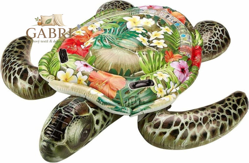 INTEX Želva mořská nafukovací s úchyty 191x170cm dětské vozítko do vody 57555