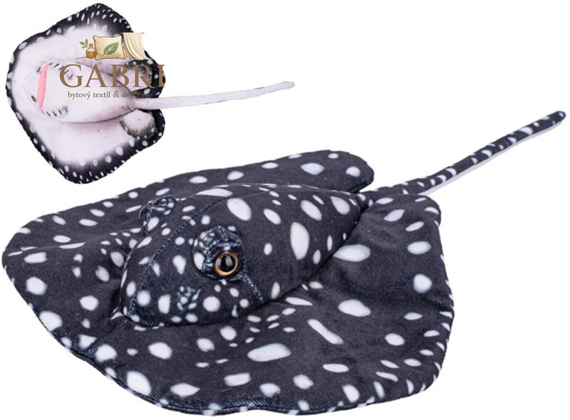 PLYŠ Ryba rejnok černý 40cm *PLYŠOVÉ HRAČKY*