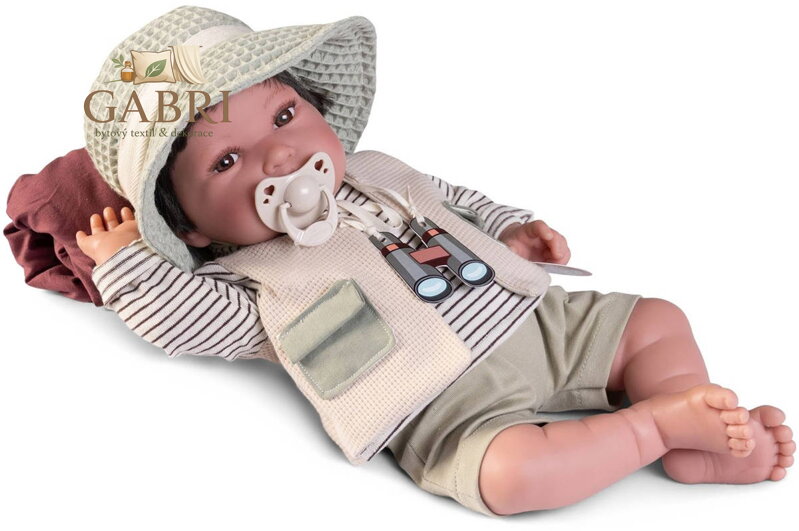 ANTONIO JUAN Panenka miminko chlapeček Pipo 42cm realistická vinyl/textil