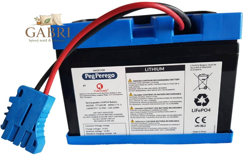 PEG PÉREGO ND Baterie náhradní LiFePO4 12,8V 12,9Ah ELEKTRICKÁ VOZÍTKA