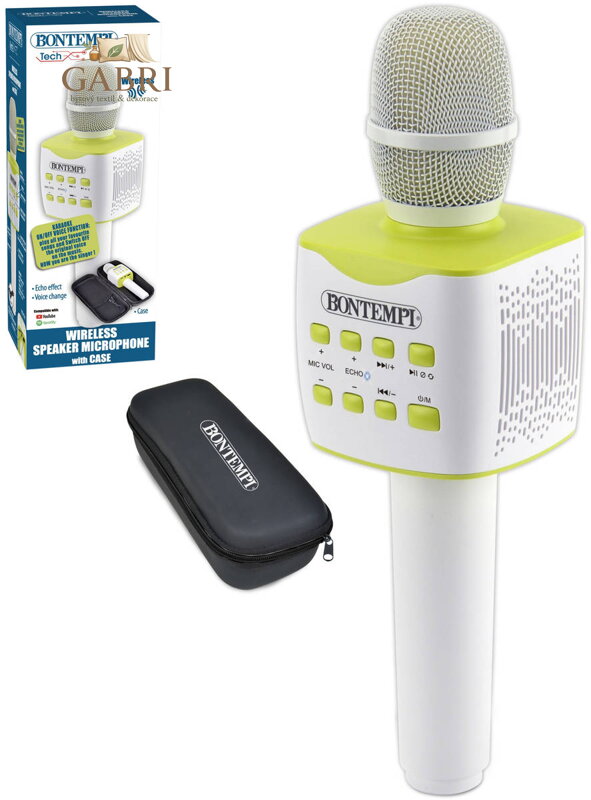 BONTEMPI Mikrofon bezdrátový karaoke v pouzdrře na baterie USB
