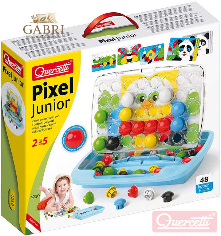 QUERCETTI Pixel Junior baby mozaika velké kloboučky se stojánkem cestovní