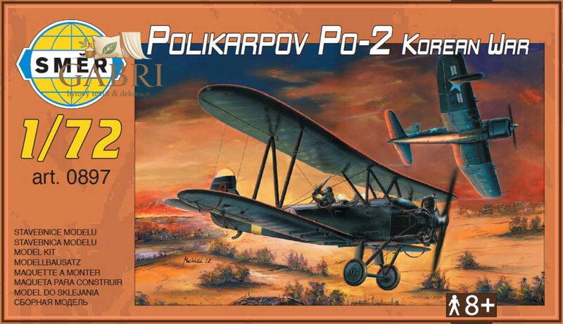 SMĚR Model letadlo dvouplošník Polikarpov Po-2 Korean War 1:72 (stavebnice letadla)