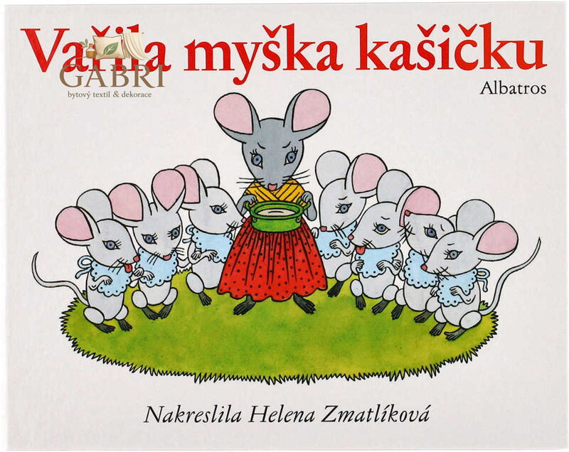 Baby dětská knížka leporelo Vařila myšička kašičku 16x13cm s říkadly