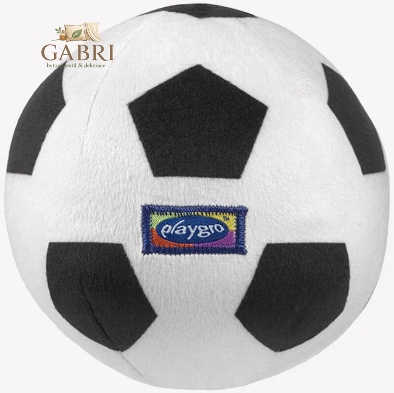 PLAYGRO PLYŠ Můj první fotbalový baby míč textilní s rolničkou pro miminko