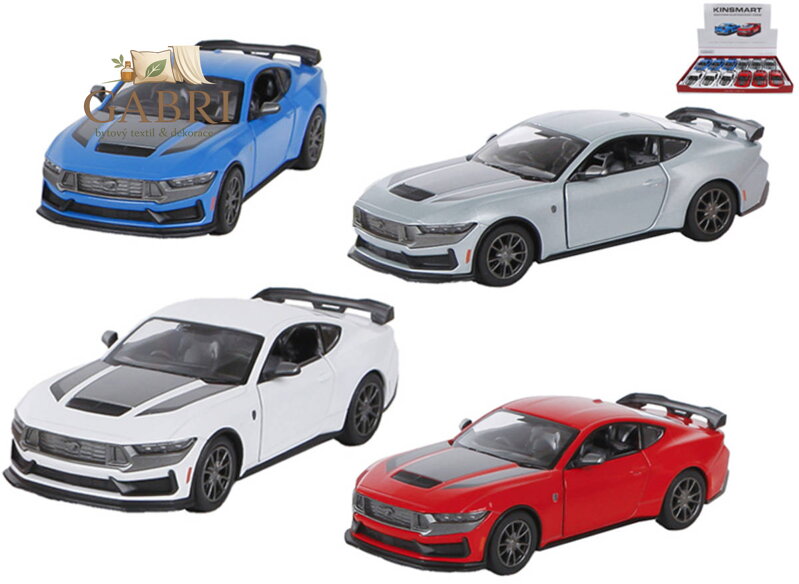 KINSMART Auto model Ford Mustang Dark Horse 1:38 PB 13cm 4 barvy