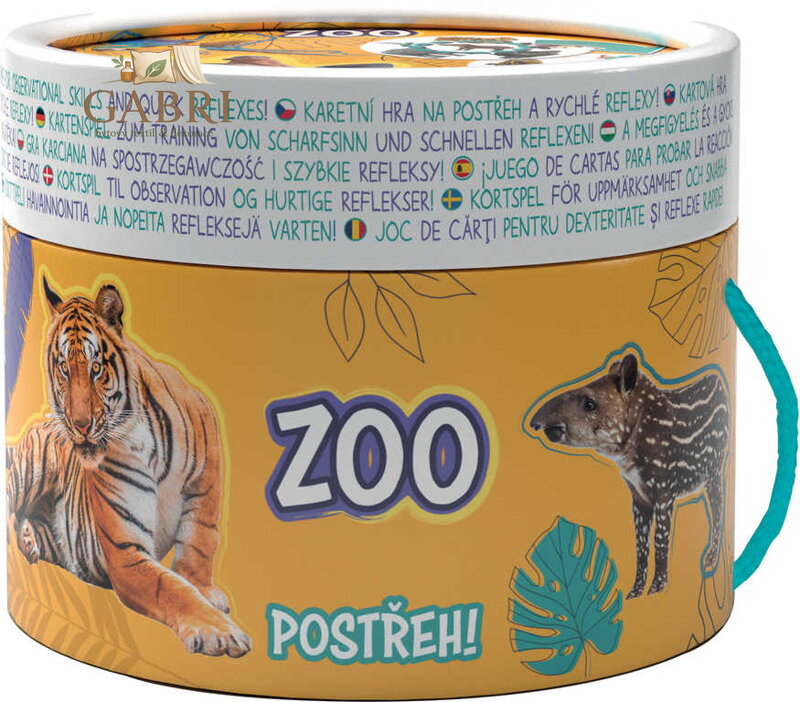 JIRI MODELS Hra karetní Postřeh! ZOO v kulaté krabičce