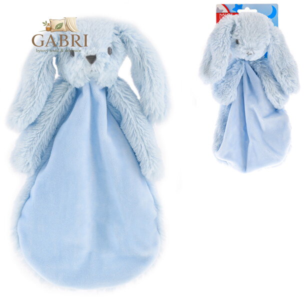 PLYŠ Usínáček zajíček modrý 27cm muchláček pro miminko *PLYŠOVÉ HRAČKY*