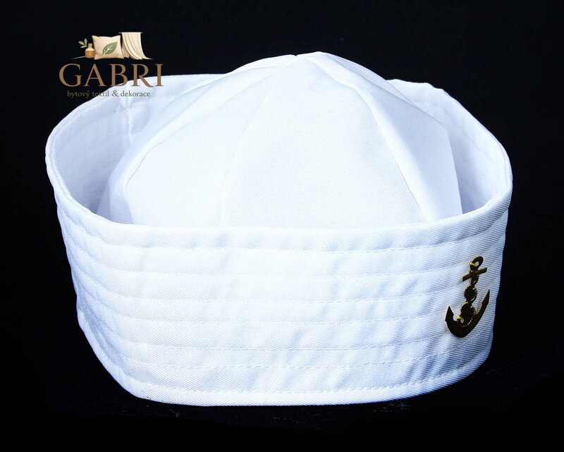 KARNEVAL Čepice námořní bílá s odznakem *KARNEVALOVÝ DOPLNĚK*