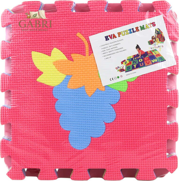 Měkké bloky Ovoce 9ks pěnový koberec vkládací puzzle podložka na zem