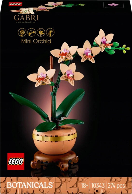 LEGO BOTANICALS Miniaturní orchidej 10343 STAVEBNICE