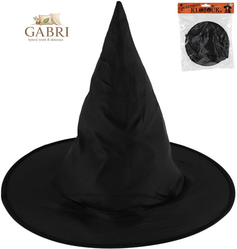 KARNEVAL Klobouk čarodějnický skládací *KARNEVALOVÝ DOPLNĚK*