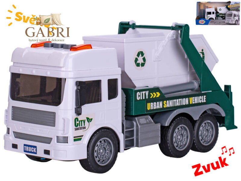 Auto popelářské kontejner se světlem a zvukem