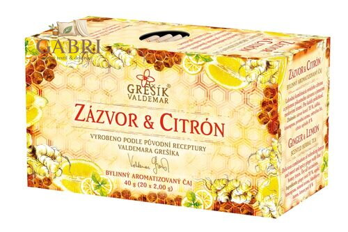 Grešík Zázvor & Citrón & Med 20 x 2,0 g