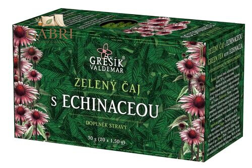 Grešík Zelený čaj s echinaceou 20 x 1,5 g