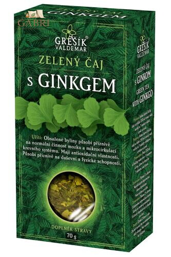 Grešík Zelený čaj s ginkgem 70 g