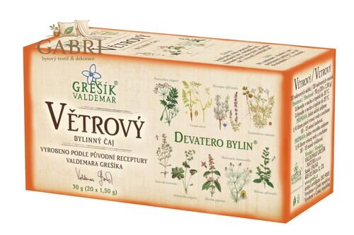 Větrový bylinný porcovaný čaj