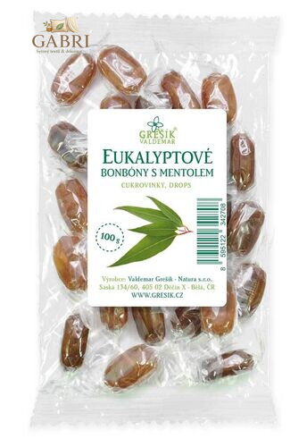 Grešík Eukalyptové bonbóny s mentolem 100 g