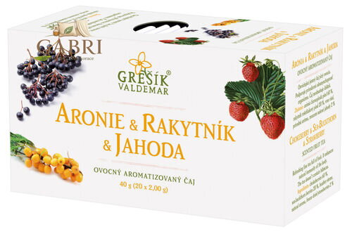 Grešík Aronie & Rakytník & Jahoda 20 x 2,0 g