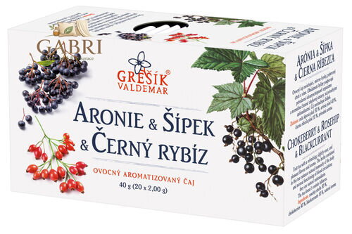 Grešík Aronie & Šípek & Černý rybíz 20 x 2,0 g