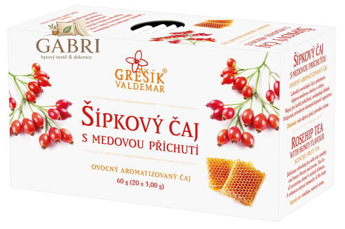 Grešík Šípkový čaj s medovou příchutí 20 x 3,0 g
