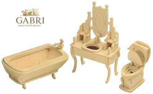 WOODEN TOY , WCK 3D puzzle Koupelna