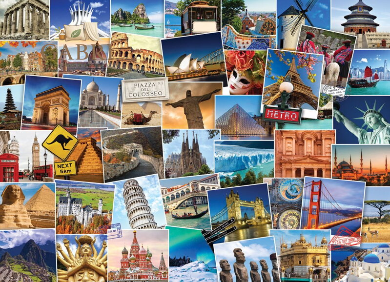 EUROGRAPHICS Puzzle Světoběžník - celý svět 1000 dílků