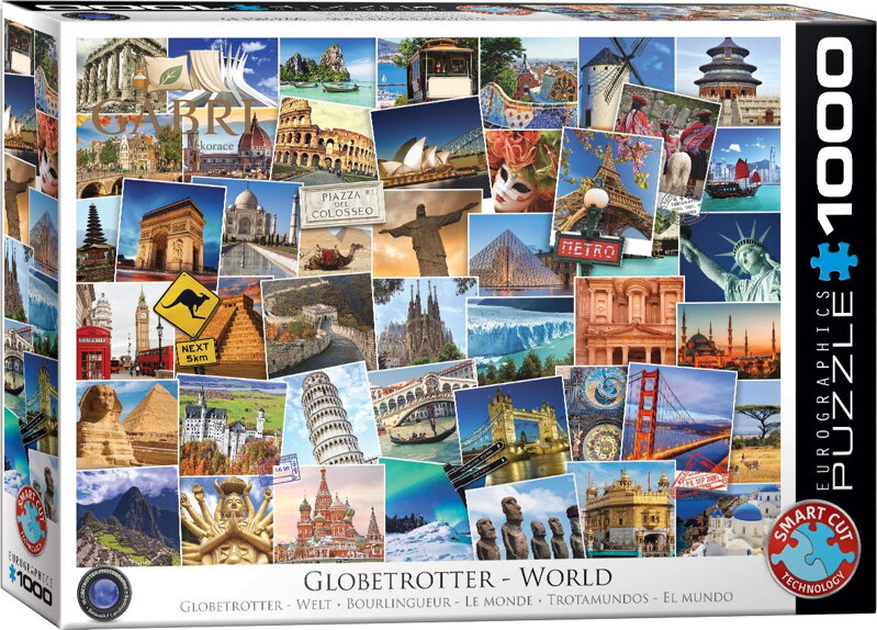 EUROGRAPHICS Puzzle Světoběžník - celý svět 1000 dílků