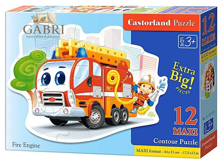 CASTORLAND Puzzle Požární stříkačka MAXI 12 dílků