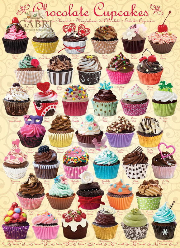 EUROGRAPHICS Puzzle Čokoládové dortíky (Cupcakes) 1000 dílků