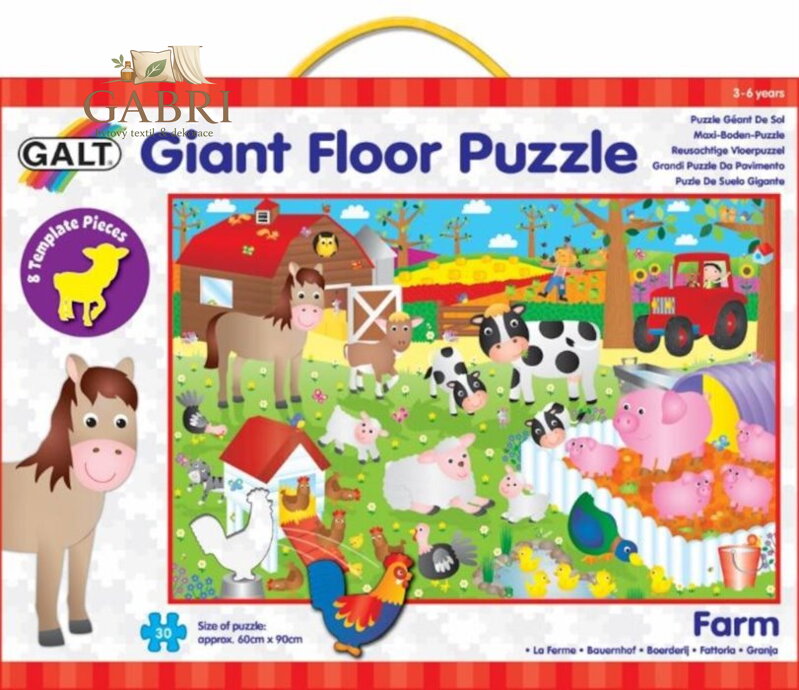 GALT Obří podlahové puzzle Farma 30 dílků