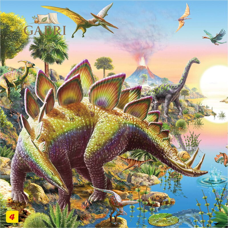 Puzzle s figurkou dinosaura: Stegosaurus 60 dílků
