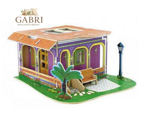 ROBOTIME 3D puzzle Vila snů: Studovna barevná 104 dílků