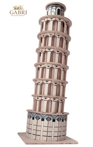 WOODEN TOY , WCK 3D puzzle Šikmá věž v Pise barevná
